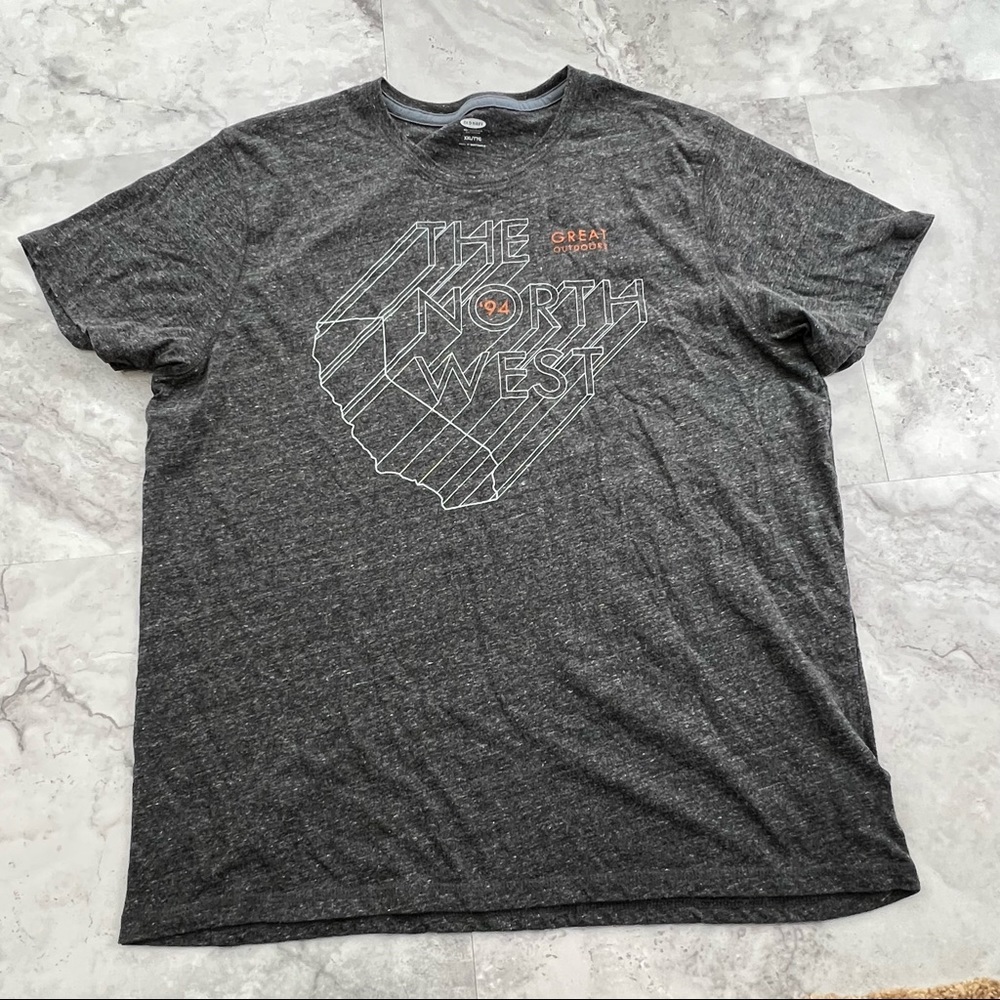 Old Navy Gray North West Space Dye Tee Shirt‎ XXL